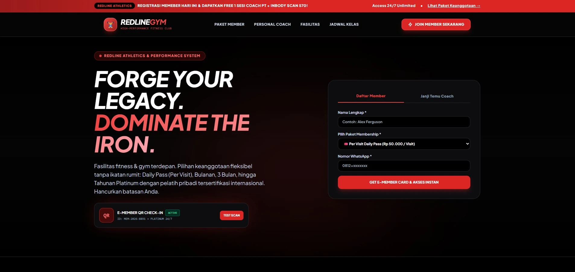 REDLINEGYM Multi-tenant SaaS