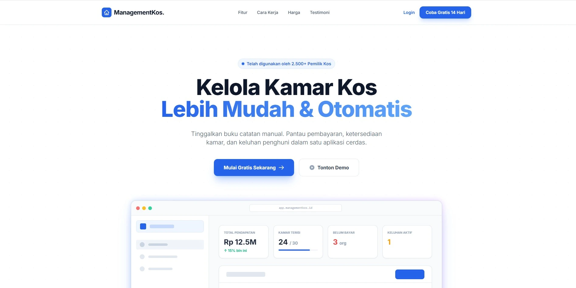 Sistem Management Kamar Kost